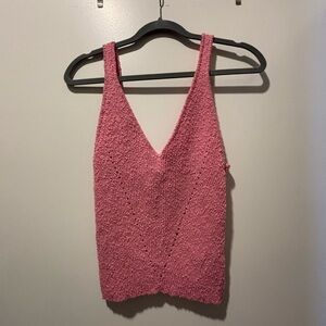 Pink Knit Tank Top